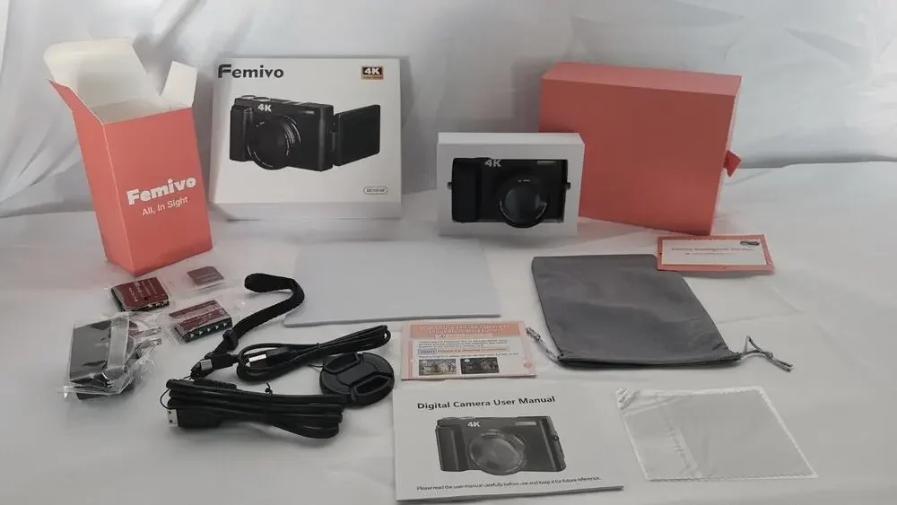 Femivo 4K Digital Camera (DC101AF) Digital Flip Screen New